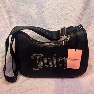 Juicy Couture Obsession Crossbody Liquorice Black Rhinestone New With Tags Y2K